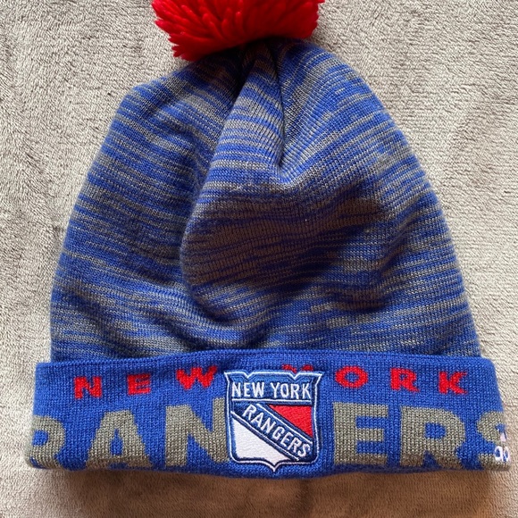 adidas Other - Adidas NY Rangers Long Pom Beanie Hat